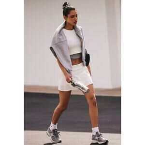 Free People Movement Womens Large White Hot Shot Skort Tennis Golf Active K35-15